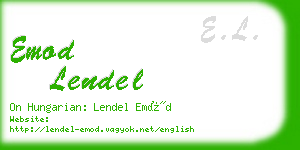 emod lendel business card